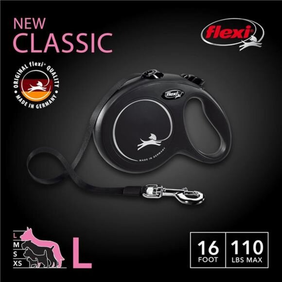 New Classic Tape Retractable Dog Leash for Large Dogs Upto 110 lbs. – 16 ft. - Picture 2 of 7